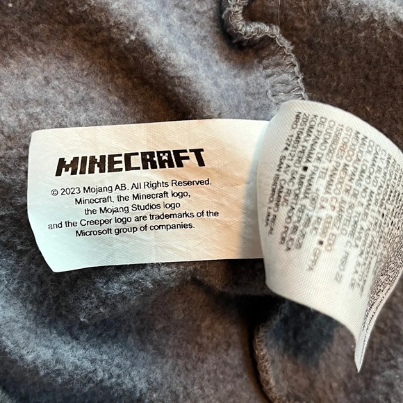 Old Navy Minecraft Grey Hoodie Sweatshirt, Unisex L (10-12) - Picture 5 of 8